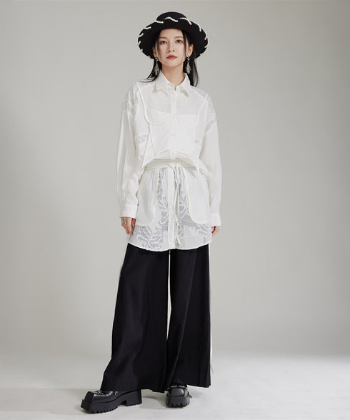 Splicing Lace Pants